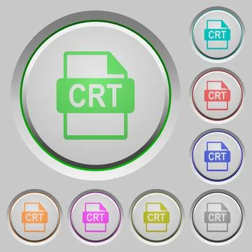 CRT file format push buttons Stock Illustration