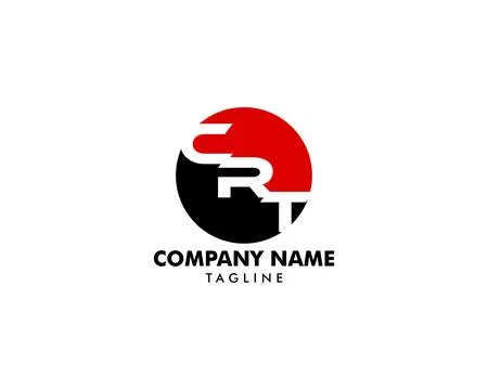 CRT Initial Letter Circle Logo Template Stock Illustration