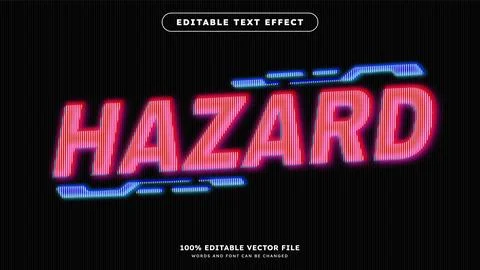 CRT Screen Text Effect Retro VHS Glitch Typography Vintage Old TV Display N.. Stock Illustration