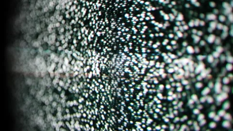 CRT Television Static Close-Up Stock Footage 344686474
