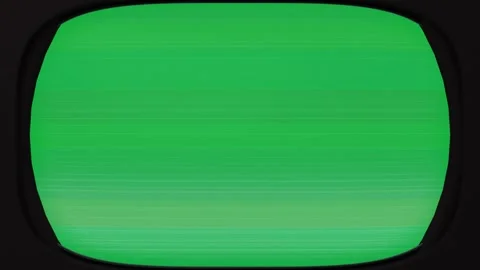 CRT three bars causing bands growing flashing white dropping into mint line Stock Footage 337506329