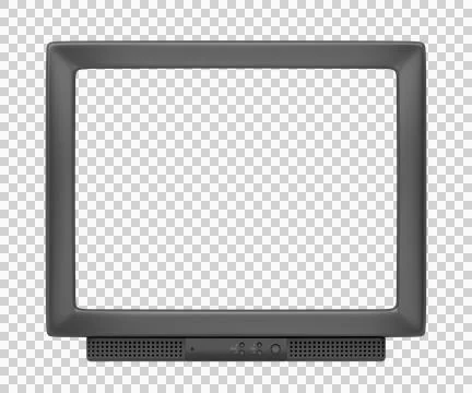 CRT TV with empty screen Stock Illustration
