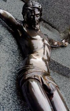 Crucifix at cemetery Stock Photos