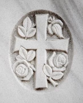 Crucifix gravestone Stock Photos