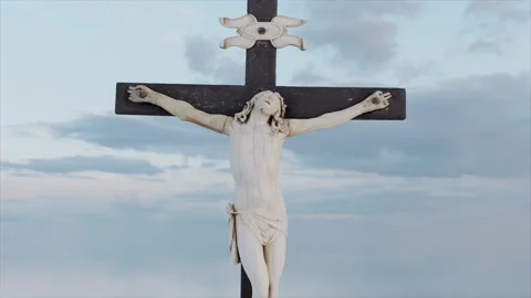 Crucifix Slow Pan Back Stock Footage 254176600