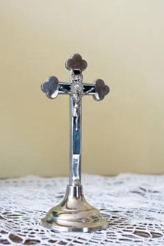 Crucifix on the table 写真素材