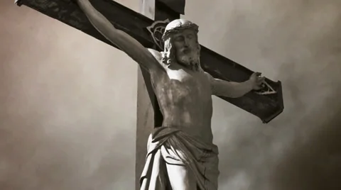 Crucifixion. Christian cross with Jesus ... | Stock Video | Pond5