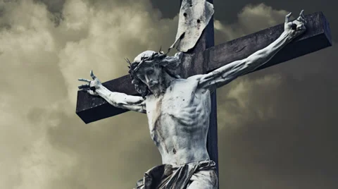 Crucifixion. Christian cross with Jesus ... | Stock Video | Pond5