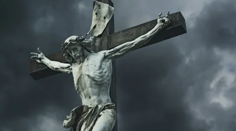 Crucifixion. Christian cross with Jesus ... | Stock Video | Pond5