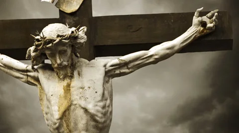 Crucifixion. Christian cross with Jesus ... | Stock Video | Pond5