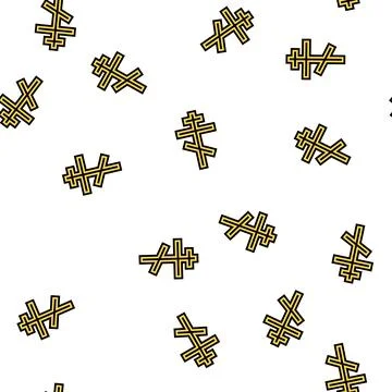 Crucifixion christianity vector seamless pattern Stock Illustration
