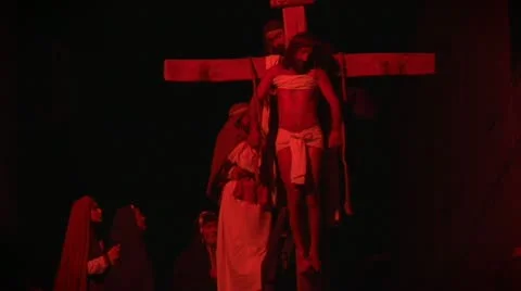 Crucifixion deposition 04 Stock Footage