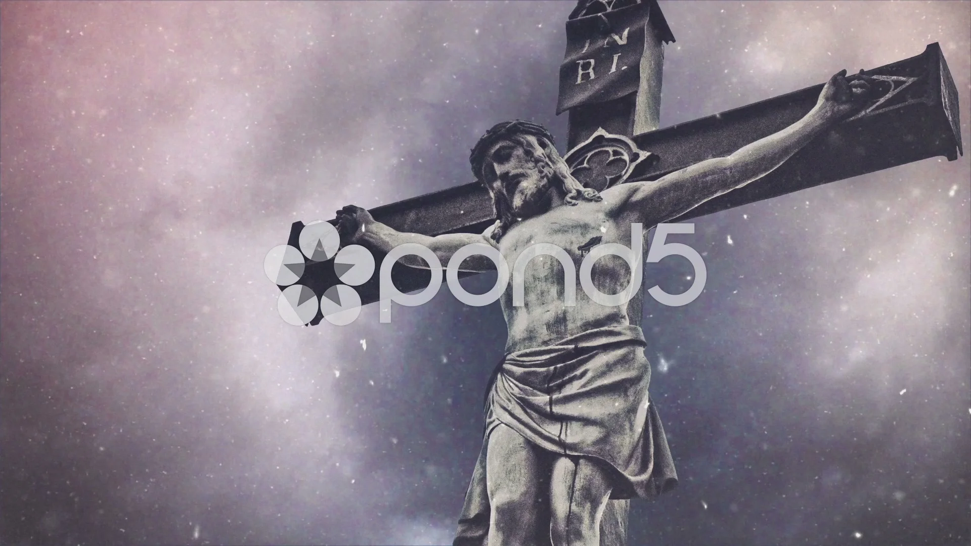 Crucifixion in snowfall, Jesus Christ Cr... | Stock Video | Pond5