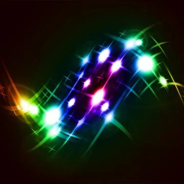 Cruciform lights on the dark Stock Photos