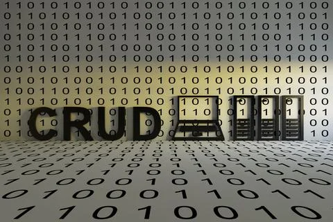 CRUD concept text sunlight 3D illustration Stock Illustration