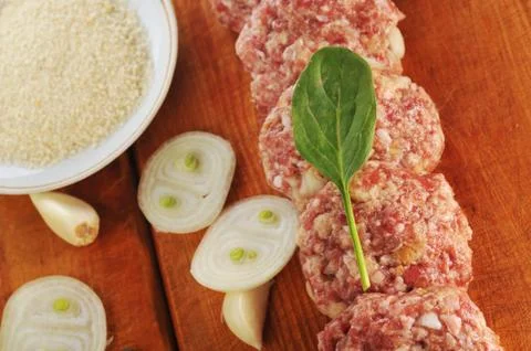 Crude cutlet Stock Photos