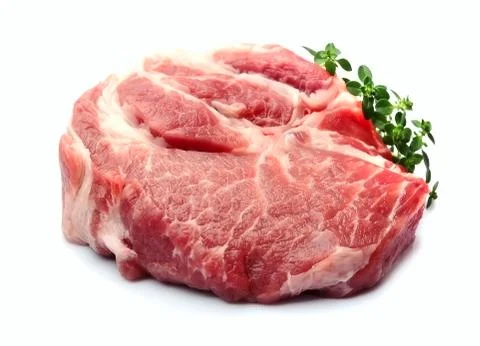 Crude of meat . Stock Photos
