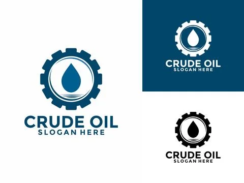 Crude Oil Mining Pump Machine Logo design, Minimal Oil And Gas Drilling Ind.. Stock Illustration