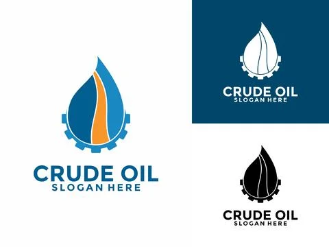 Crude Oil Mining Pump Machine Logo design, Minimal Oil And Gas Drilling Ind.. Stock Illustration
