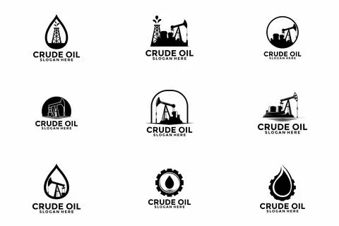 Crude Oil Mining Pump Machine Logo design, Minimal Oil And Gas Drilling Ind.. Stock Illustration