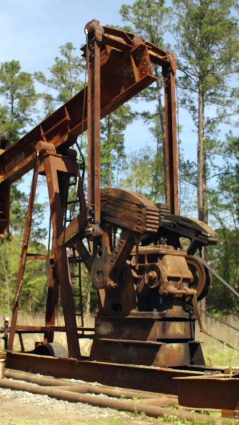 Crude oil pump jack Stock Footage 294721287