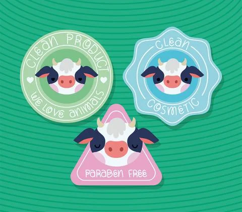 Cruelty free emblems Ilustración de archivo