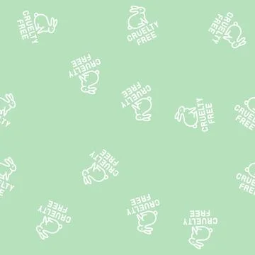 Cruelty free line seamless pattern Stock Illustration