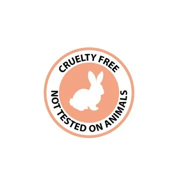 Cruelty free sign - circular emblem for products that not tested on animals Stock Illustration