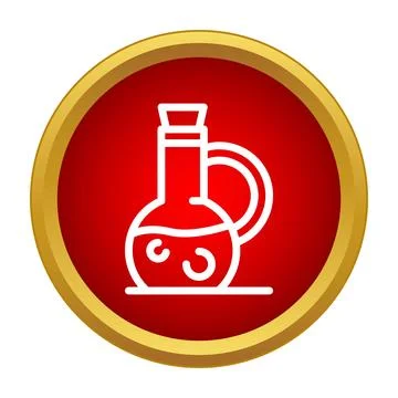 Cruet bottle containing liquid for kitchen dressing Stock Illustration