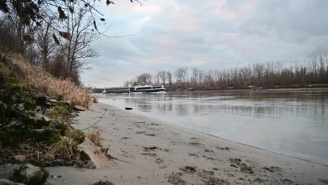 Cruis ship passing by Stock Footage 296290658