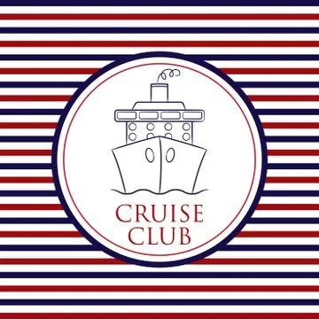 Cruise Club background in vector format. Stock Illustration