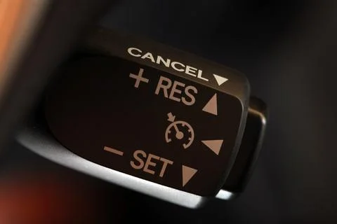 Cruise control button Stockfoto's