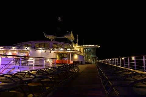 Cruise Deck Night Stock Photos