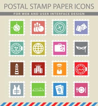Cruise icon set Stock Illustration