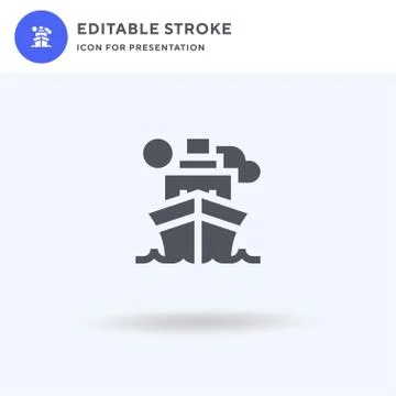 Cruise icon vector, filled flat sign, solid pictogram isolated on white, logo 스톡 일러스트