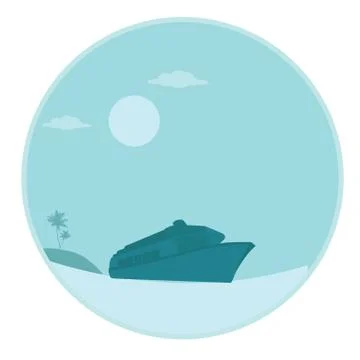 Cruise, landscape Stock Illustration