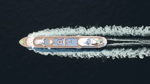Cruise liner floating in ocean Stock Footage 155244499