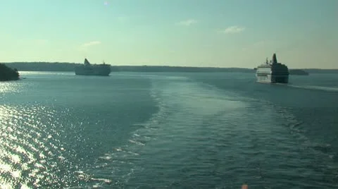 Cruise on the liner Stock Footage 8927596