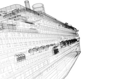 Cruise liner Stock Illustration