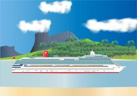 Cruise liner イラスト素材