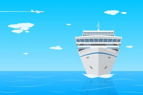 Cruise liner Stock Illustration