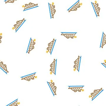 Cruise liner vector seamless pattern Stock Illustration