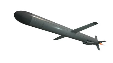 Cruise missile. 3D render Stock-Illustration