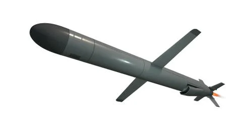 Cruise missile. 3D render Stock Illustration