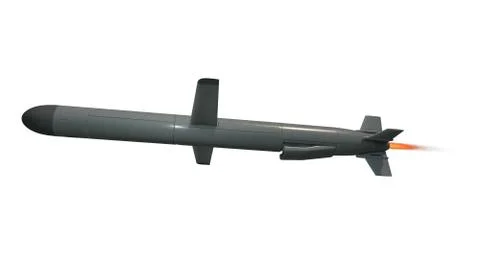 Cruise missile. 3D render Stock Illustration