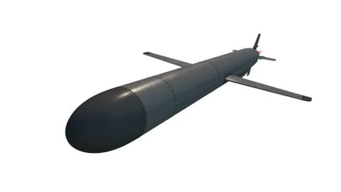 Cruise missile. 3D render Stock Illustration
