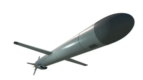 Cruise missile. 3D render Stock Illustration