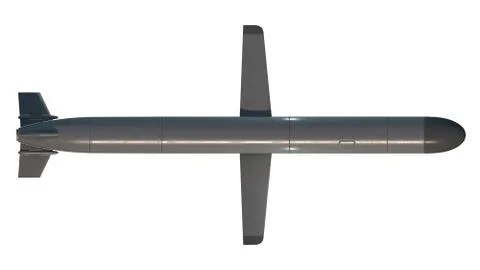 Cruise missile. 3D render Stock Illustration