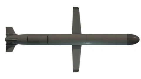 Cruise missile. 3D render Stock Illustration
