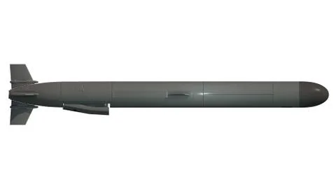 Cruise missile. 3D render Stock Illustration